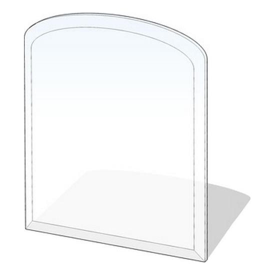 Placa de vidrio para chimenea 1100x850x8 mm semiarco