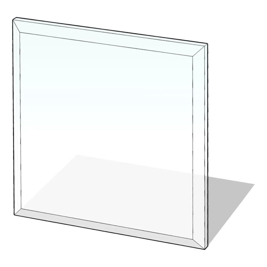 Placa de vidrio para chimenea 800x800x8 mm cuadrado