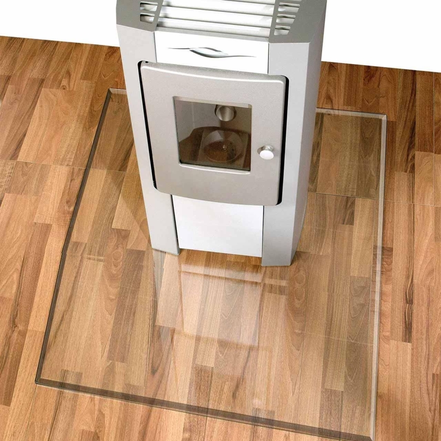 Placa de vidrio para chimenea 900x750x8 mm rectángulo