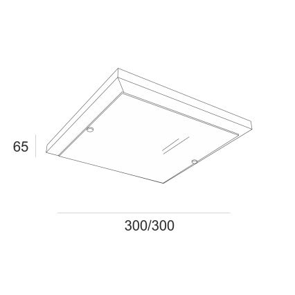 Plafón 1xE27/60W/230V pino