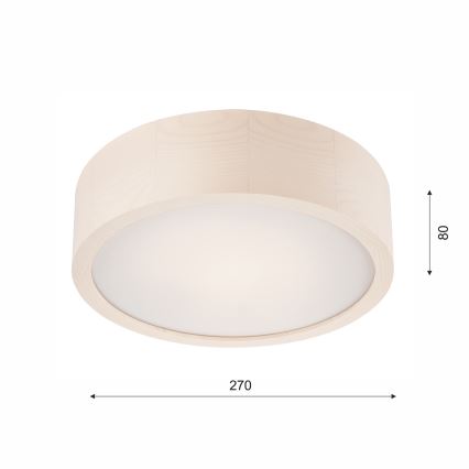 Plafón 1xE27/60W/230V pino 