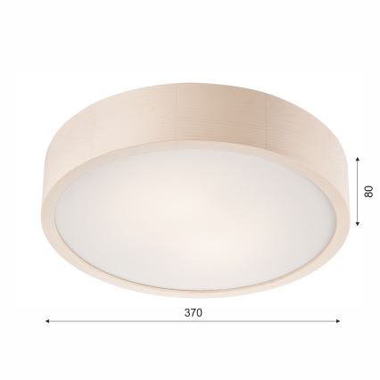 Plafón 2xE27/60W/230V pino