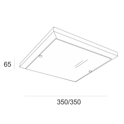 Plafón 2xE27/60W/230V haya