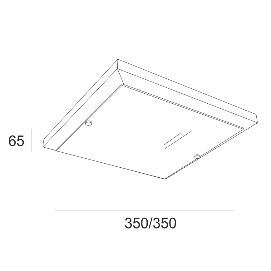 Plafón 2xE27/60W/230V haya