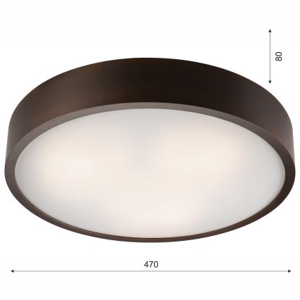 Plafón 3xE27/60W/230V pino