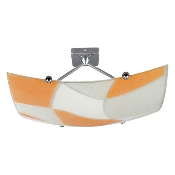 Plafón ASPIS 2xE27/100W/230V blanco/naranja