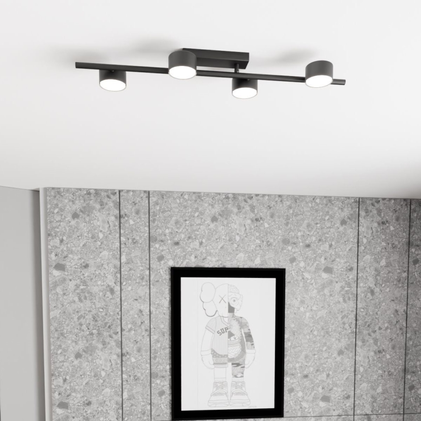 Plafón BET 4xGX53/12W/230V negro