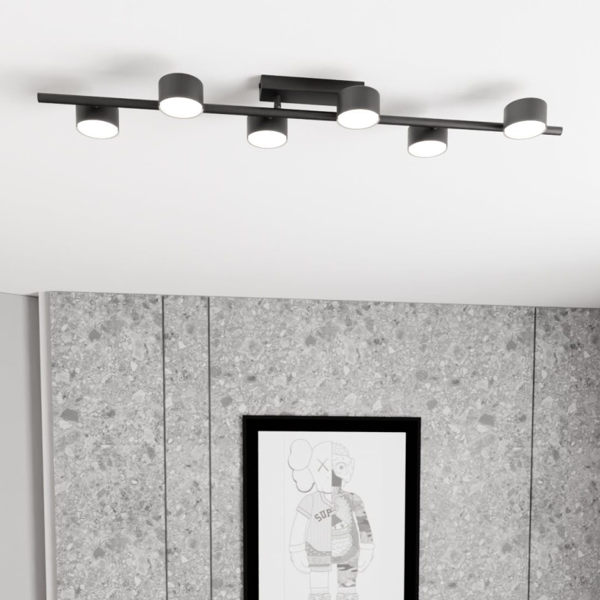 Plafón BET 6xGX53/12W/230V negro