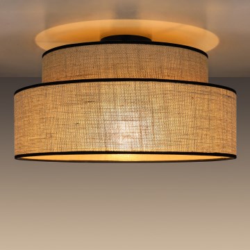 Plafón BOHO 1xE27/60W/230V diá. 40 cm beige