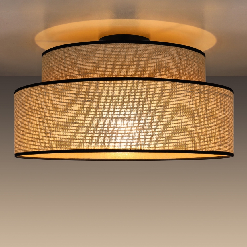 Plafón BOHO 1xE27/60W/230V diá. 40 cm beige