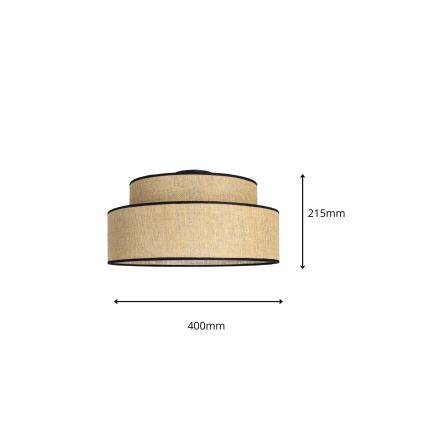 Plafón BOHO 1xE27/60W/230V diá. 40 cm beige