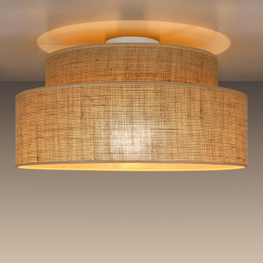Plafón BOHO 1xE27/60W/230V diá. 40 cm beige