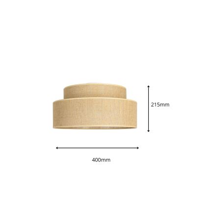 Plafón BOHO 1xE27/60W/230V diá. 40 cm beige