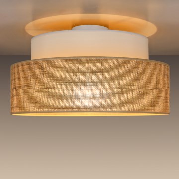 Plafón BOHO 1xE27/60W/230V diá. 40 cm blanco/beige