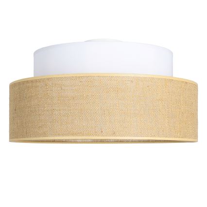 Plafón BOHO 1xE27/60W/230V diá. 40 cm blanco/beige