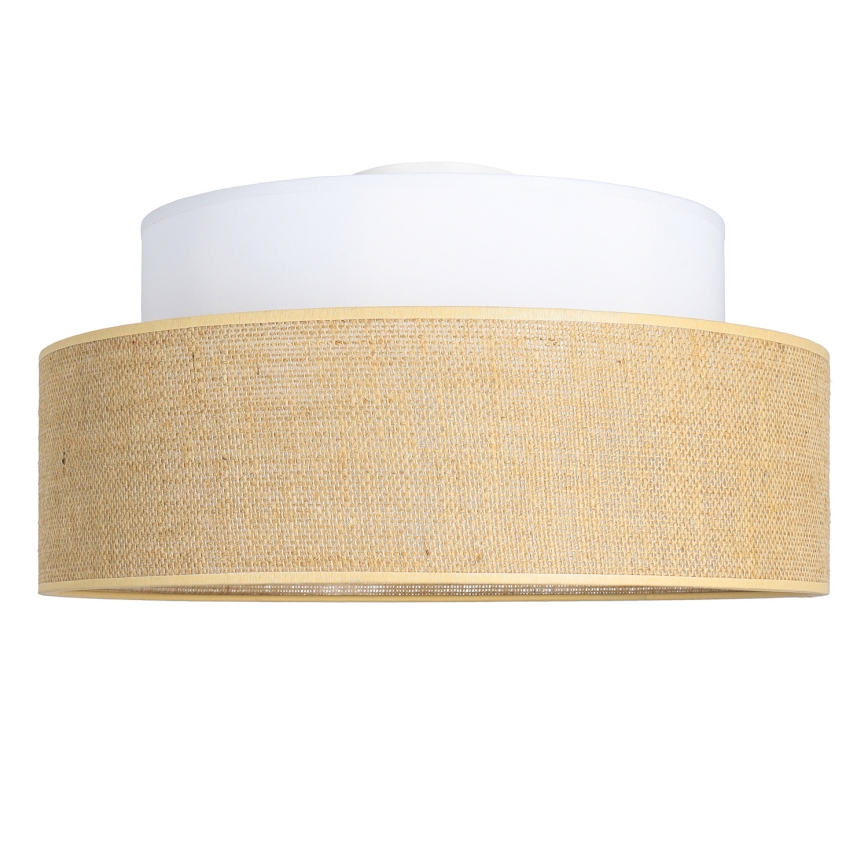 Plafón BOHO 1xE27/60W/230V diá. 40 cm blanco/beige