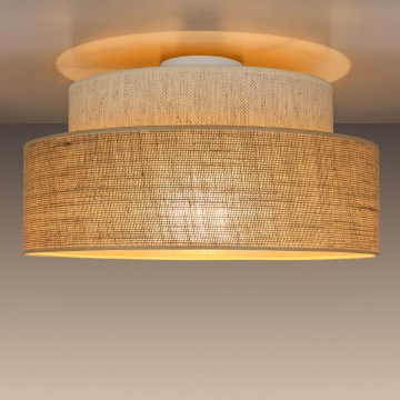 Plafón BOHO 1xE27/60W/230V diá. 40 cm color crema/beige