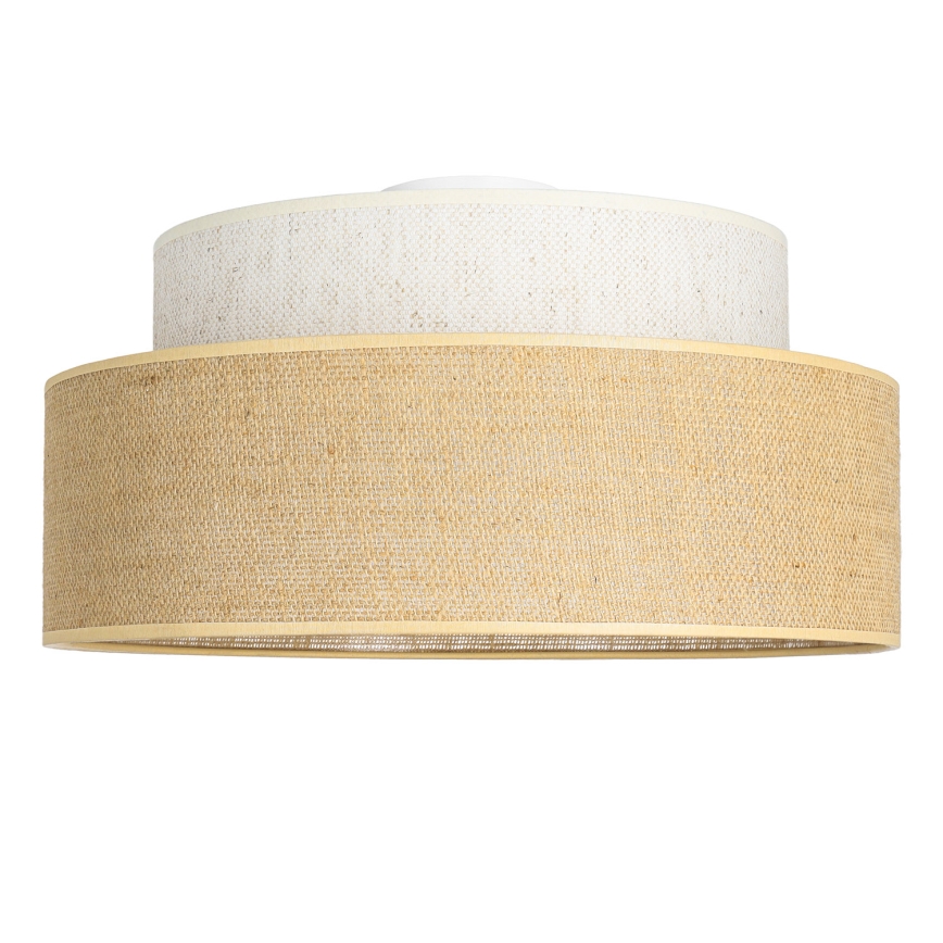 Plafón BOHO 1xE27/60W/230V diá. 40 cm color crema/beige