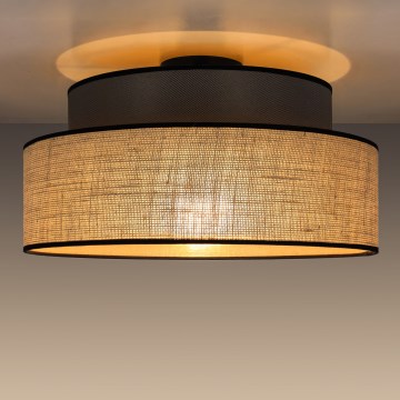 Plafón BOHO 1xE27/60W/230V diá. 40 cm marrón/beige