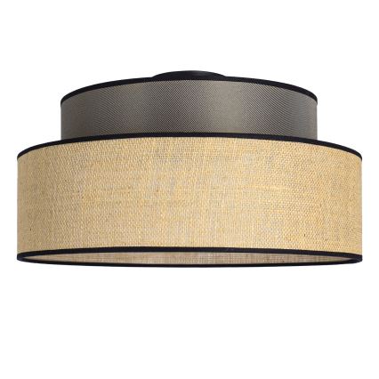 Plafón BOHO 1xE27/60W/230V diá. 40 cm marrón/beige