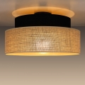 Plafón BOHO 1xE27/60W/230V diá. 40 cm negro/beige