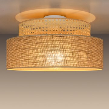 Plafón BOHO 1xE27/60W/230V diá. 40 cm ratán