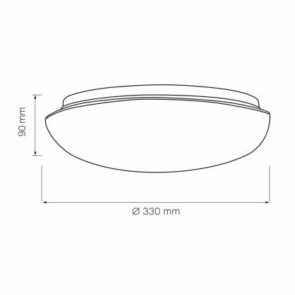 Plafón BONIFACY 2xE27/20W/230V diá. 33 cm blanco