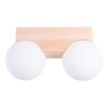 Plafón BULBO 2xG9/8W/230V haya/blanco