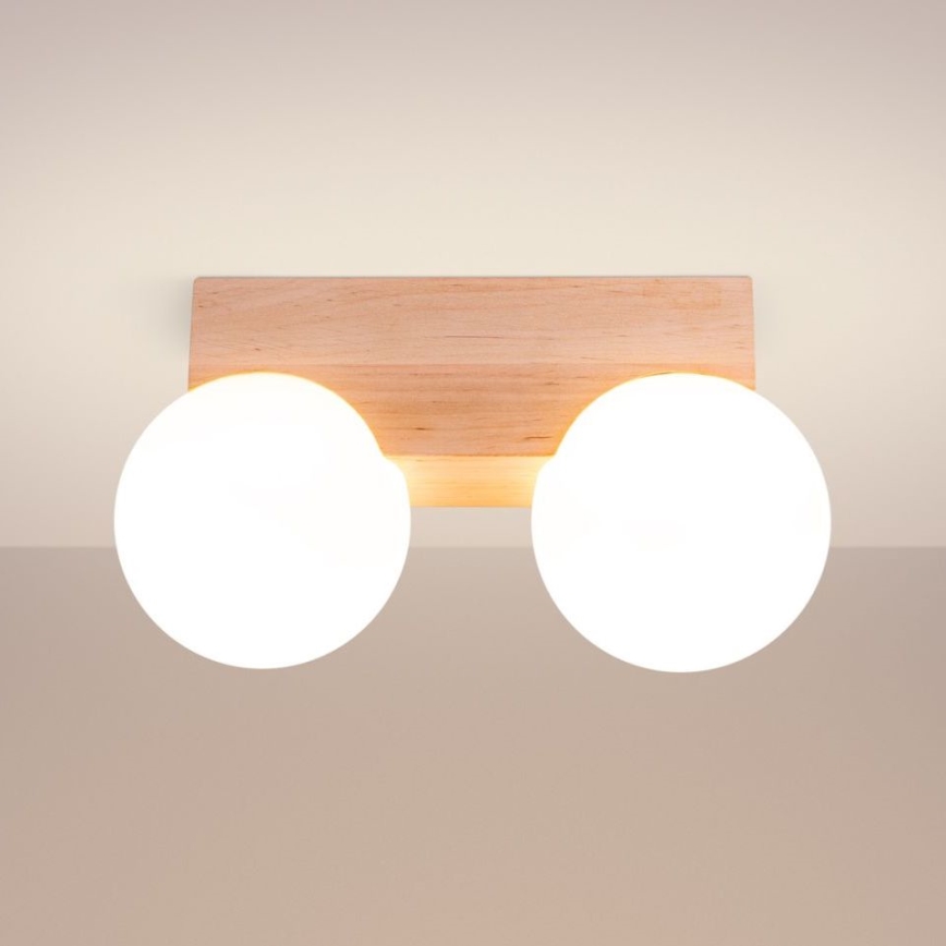 Plafón BULBO 2xG9/8W/230V haya/blanco