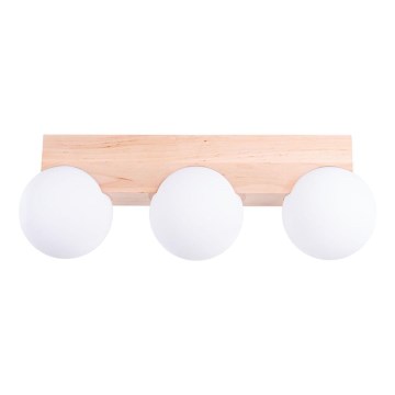 Plafón BULBO 3xG9/8W/230V haya/blanco