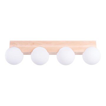 Plafón BULBO 4xG9/8W/230V haya/blanco