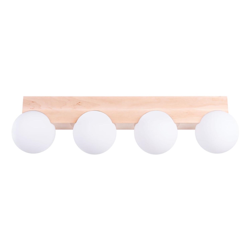 Plafón BULBO 4xG9/8W/230V haya/blanco