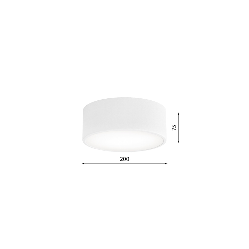 Plafón CLEO 1xE27/24W/230V diá. 20 cm blanco