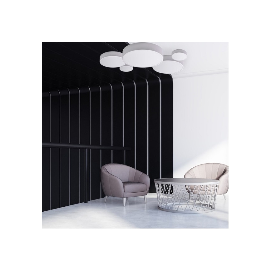 Plafón CLEO 4xE27/24W/230V diá. 50 cm blanco