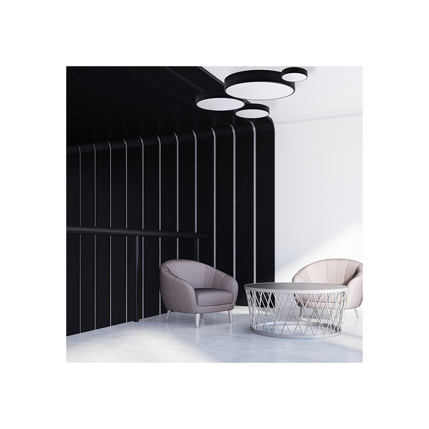 Plafón CLEO 5xE27/24W/230V diá. 60 cm negro