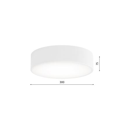 Plafón con sensor CLEO 2xE27/24W/230V diámetro 30 cm blanco