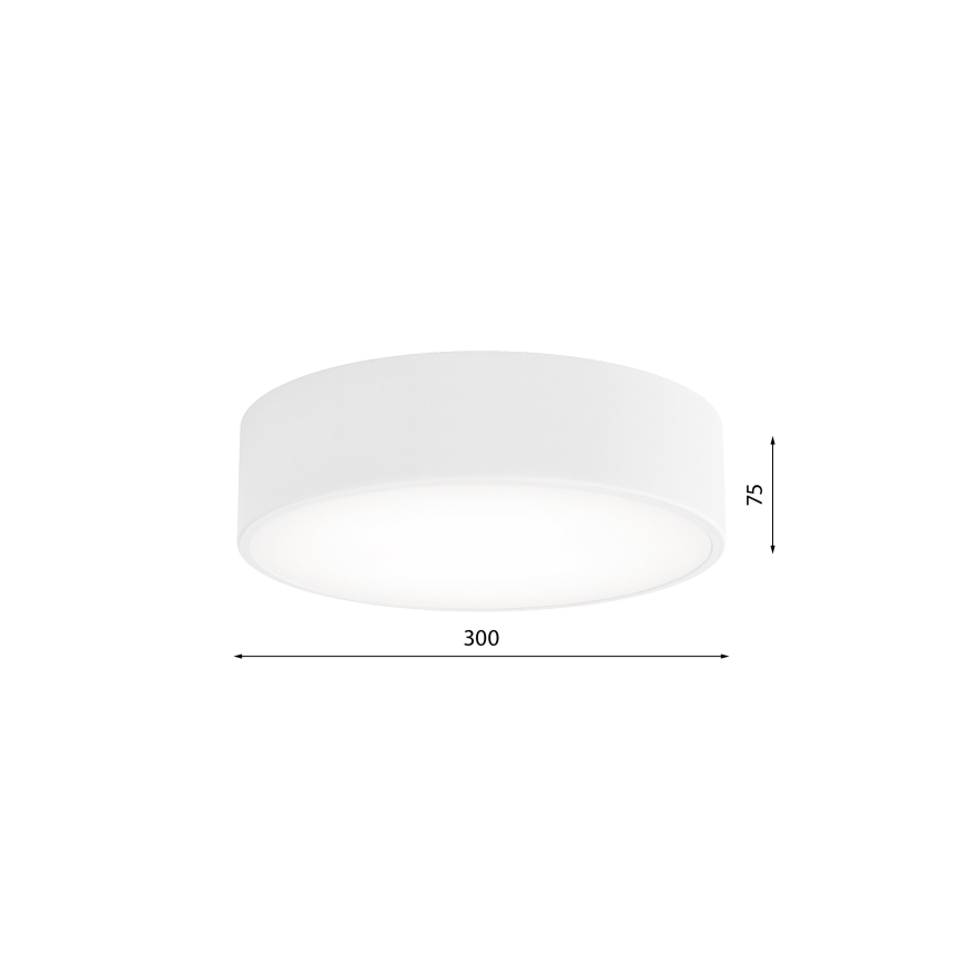 Plafón con sensor CLEO 2xE27/24W/230V diámetro 30 cm blanco