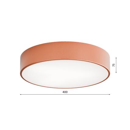 Plafón con sensor CLEO 3xE27/24W/230V diámetro 40 cm cobre