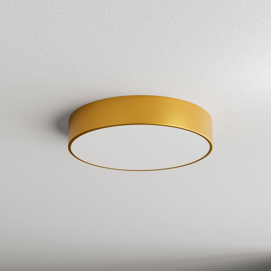 Plafón con sensor CLEO 3xE27/24W/230V diámetro 40 cm dorado