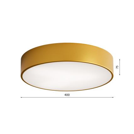 Plafón con sensor CLEO 3xE27/24W/230V diámetro 40 cm dorado