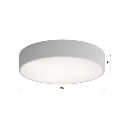 Plafón con sensor CLEO 3xE27/24W/230V diámetro 40 cm gris