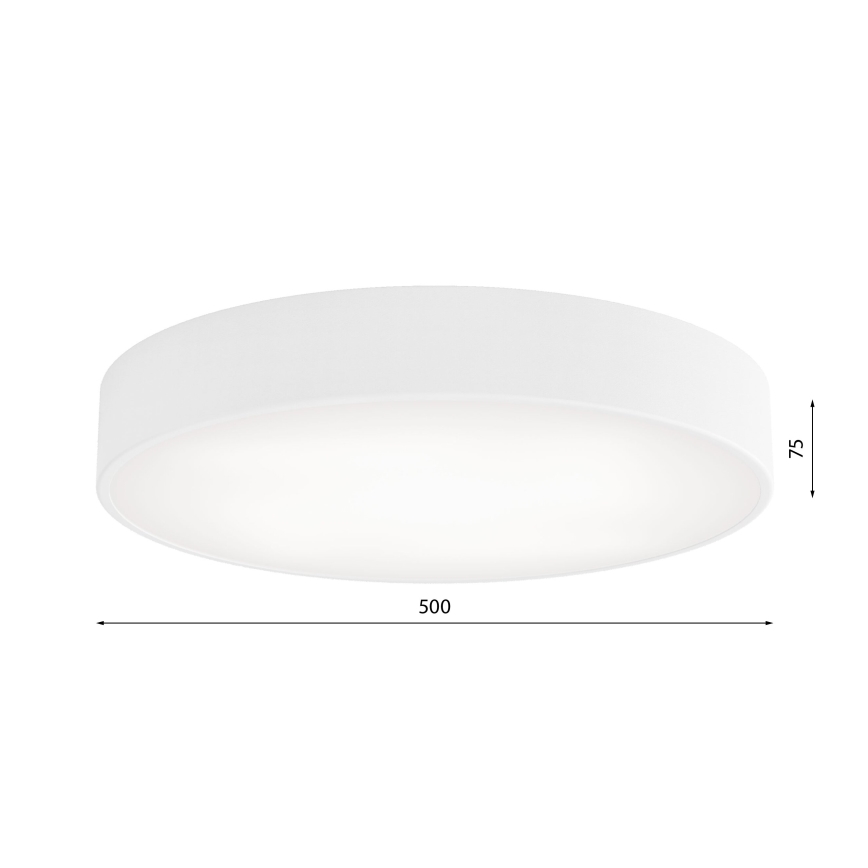 Plafón con sensor CLEO 4xE27/24W/230V diámetro 50 cm blanco