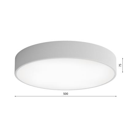 Plafón con sensor CLEO 4xE27/24W/230V diámetro 50 cm gris