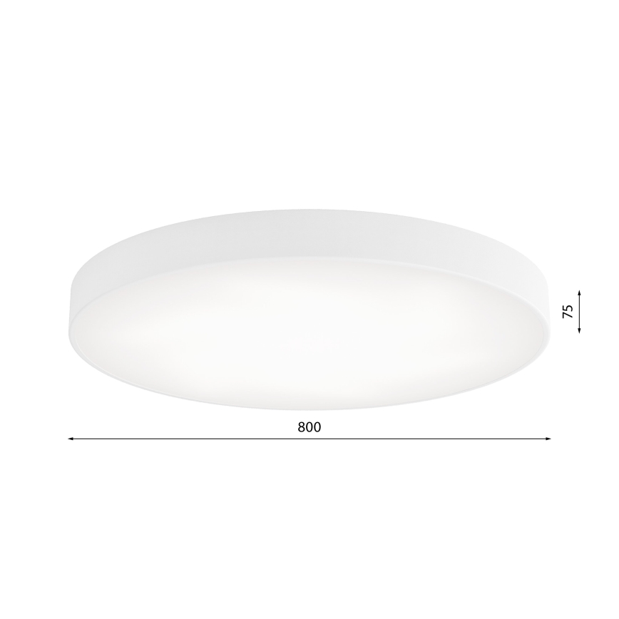Plafón con sensor CLEO 6xE27/24W/230V diámetro 80 cm blanco