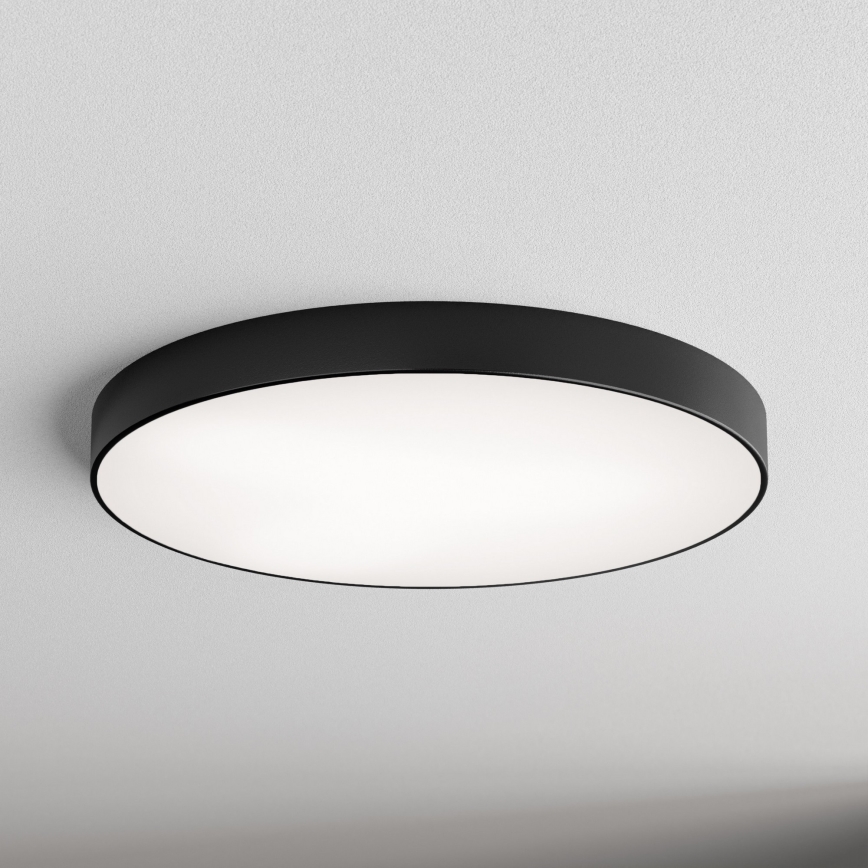 Plafón con sensor CLEO 6xE27/24W/230V diámetro 80 cm negro