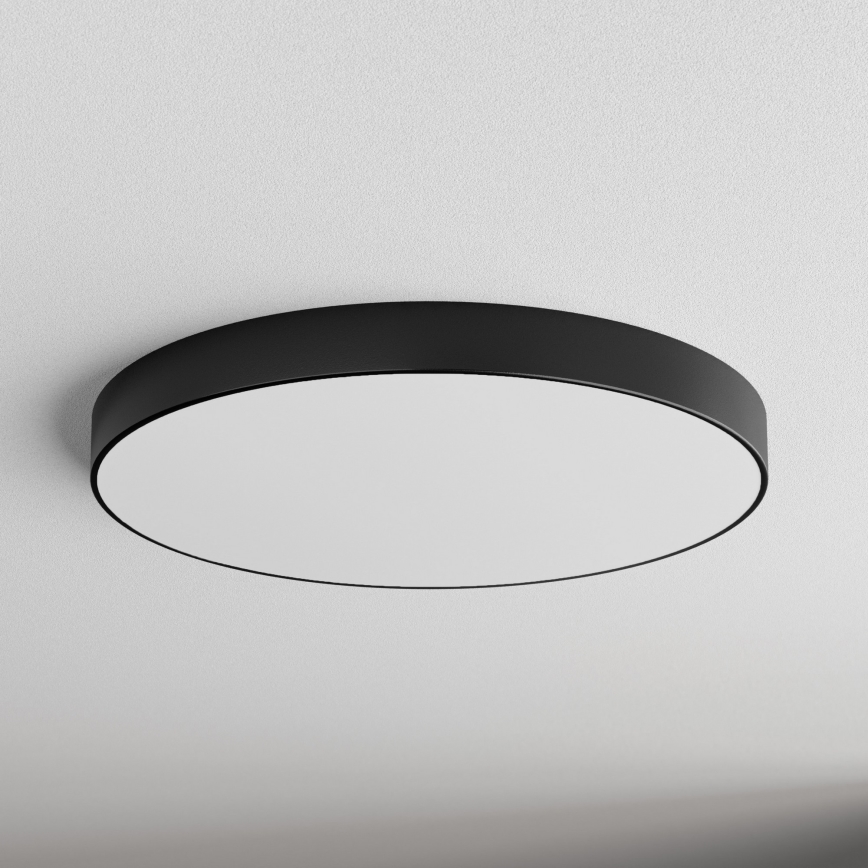 Plafón con sensor CLEO 6xE27/24W/230V diámetro 80 cm negro
