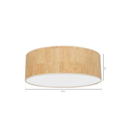 Plafón CORK 3xE27/60W/230V