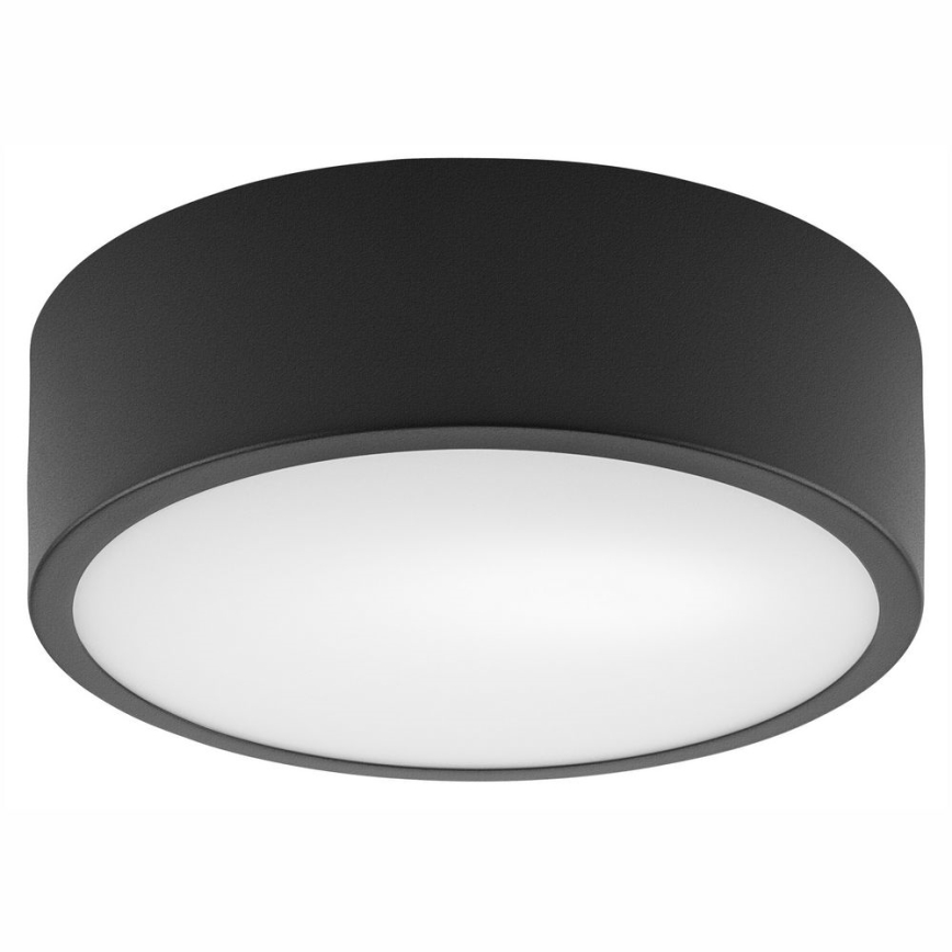 Plafón DANTE 1xE27/60W/230V diá. 26 cm negro