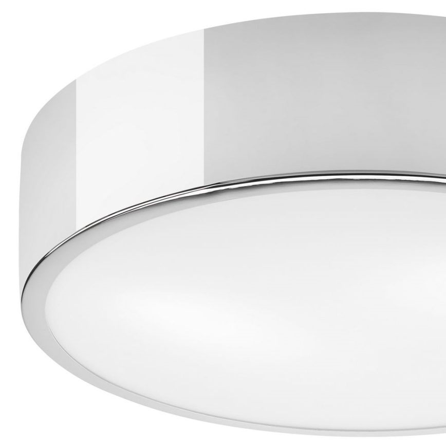 Plafón DANTE 2xE27/60W/230V diá. 36 cm cromo brillante