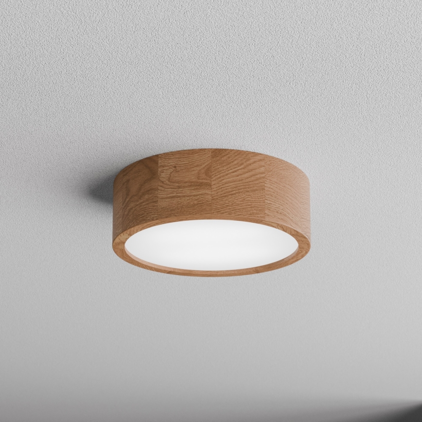 Plafón de baño CLEO 2xE27/24W/230V IP54 diá. 27,5 cm roble